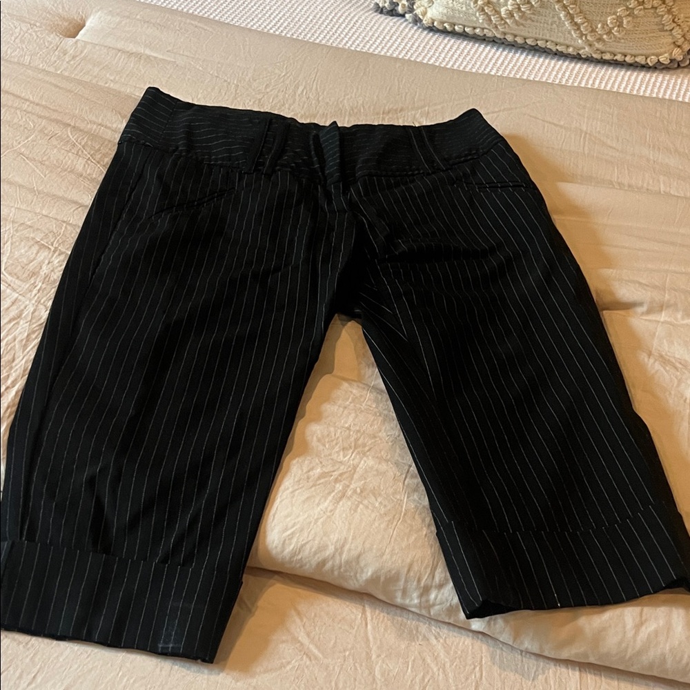 Star City Black Pinstripe Capris